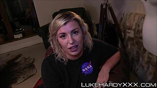 big booty stepsis rammed and spunked on her cute face pov