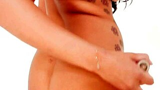 london keyes does anal solo with dildo on white