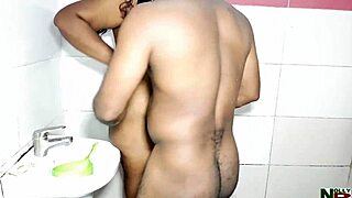 Sweet bathroom encounter with Candy T for a steamy moment