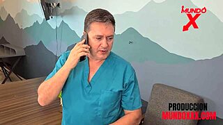 Watch the surgeon make this brunette deepthroat and fuck him!