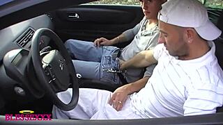 man, i picked up this hitchhiker and wow... he paid me with a wild blow in the car!