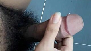 Gay guy masturbating in a casual solo session