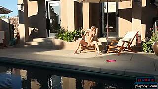 Perfect milf blonde from Houston strips during steamy photoshoot.