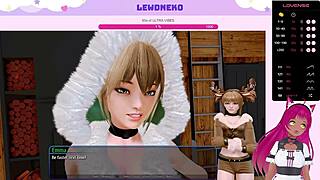 I'm playing harem hotel with lewdneko, and it's so huge and naked in the hotel, moaning loudly while masturbating publicly.