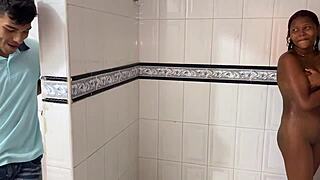 my stepbrother watches me bathe, so i seduce him for hard fucking