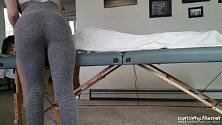 Happy Ending Massage Turns Into Blonde Wife Swallowing Cum