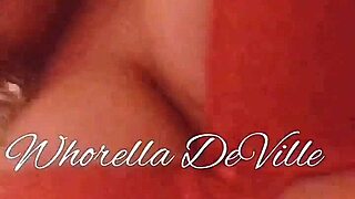 Whorella Deville's Ebony Passion Ignites Intense Handjob and Blowjob Sessions with Monster Cocks