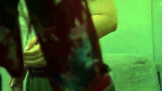 Nataly and Linda dancing and taking off clothes