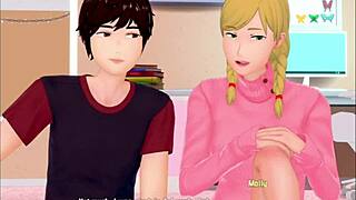 Masturbating with my stepmother's huge, curvy ass in 3D