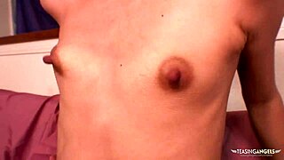 with a load of cum on her pretty face the skinny chick feels quite satisfied