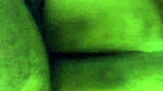 Thick ebony milf gets suggestive backshot in homemade bathroom scene