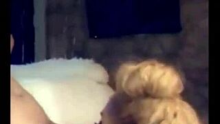 Freaky redbone tranny with big ass spanks and sucks big black cock