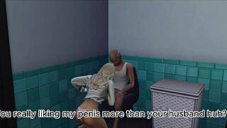 grandpa visits the wedding and chats with the bride