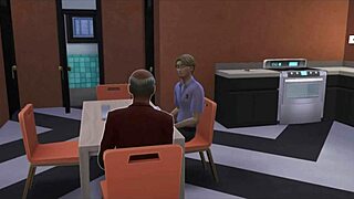 grandpa visits the wedding and chats with the bride