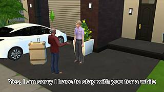 grandpa visits the wedding and chats with the bride