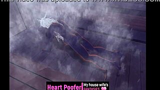 at the sauna with cartoon characters