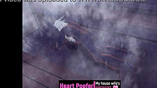 at the sauna with cartoon characters