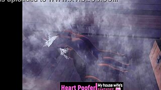 at the sauna with cartoon characters