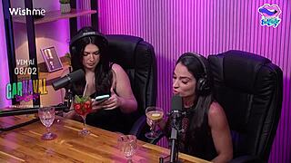 Ela Licks Friend's Pussy in Lingerie at Stadium Party for Intense Orgasm