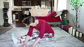 yoga lesson turned wild with my cute girlfriend