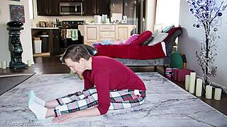 yoga lesson turned wild with my cute girlfriend