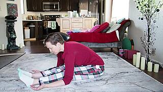 yoga lesson turned wild with my cute girlfriend