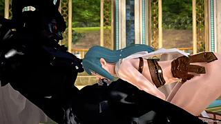 Is this 3D hentai demon king fucking the warrior?