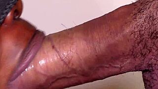 Big White Cock In Ebony Slut Mouth?