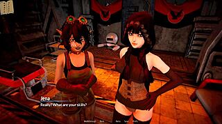 in the harem hotel game, episode 413 features fat curvy anime girls with big tits and boobs