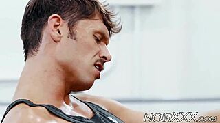 Cocksucker Remy Cruze Takes Athletic White Gay's Big Cock. Gym Hunk Delivers Raw Blowjob and Penetration.