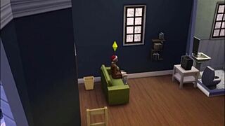 Redhead Brunette Lesbian Masturbates Voyeuristically to Marjorie