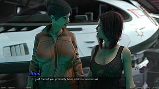 Stranded in Space 14, hot milf has a nip slip in wild cartoon action. damn, that outfit! 😍