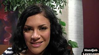 babe talks dirty while rubbing in pov handjob close up