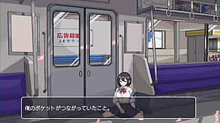 Spotting a girl's skirt on the train while playing this game