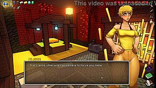 Femdom In Hornycraft Gets Cum On Face