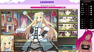 Vtuber Lewdneko plays Evenicle, moaning through suggestive scenes