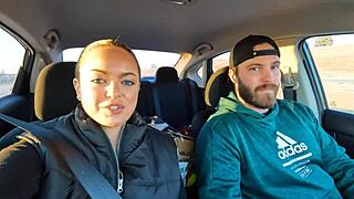 Christmas toy test with Lovense Lush 3 on Alexis Kay in public. Then she gets fucked hard for a creampie in the bedroom.