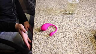 Christmas toy test with Lovense Lush 3 on Alexis Kay in public. Then she gets fucked hard for a creampie in the bedroom.