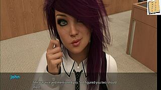 Shauna relaxes in college hentai cartoon