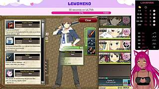Vtuber Lewdneko plays Evenicle, moaning through suggestive scenes