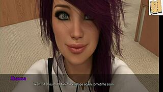 Shauna relaxes in college hentai cartoon