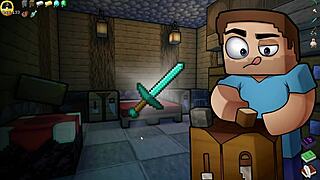 Femdom In Hornycraft Gets Cum On Face