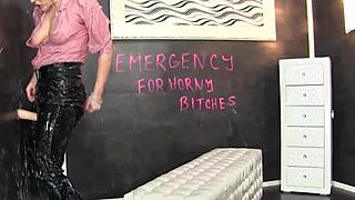 I swear, this European babe got jizzed all over, it was insane, ya know!