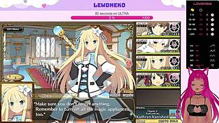 Vtuber Lewdneko plays Evenicle, moaning through suggestive scenes
