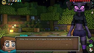 Femdom In Hornycraft Gets Cum On Face