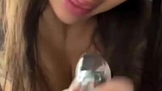 Susy Gala gives horny jerk off instructions with titjob and dildo