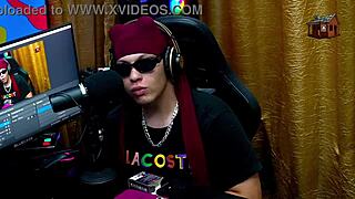 kiara blay shows off big ass in sheer red during podcast interview outdoors