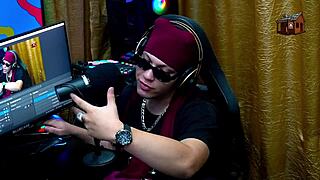 kiara blay shows off big ass in sheer red during podcast interview outdoors