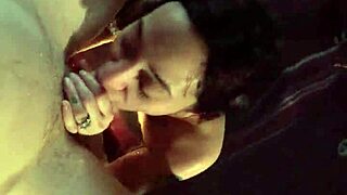 Asian girl with small tits sucking big cock deepthroat in jacuzzi hot tub