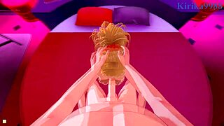 Excellen browning and kusuha mizuha have intense sex with creampie in 3d cartoon hentai